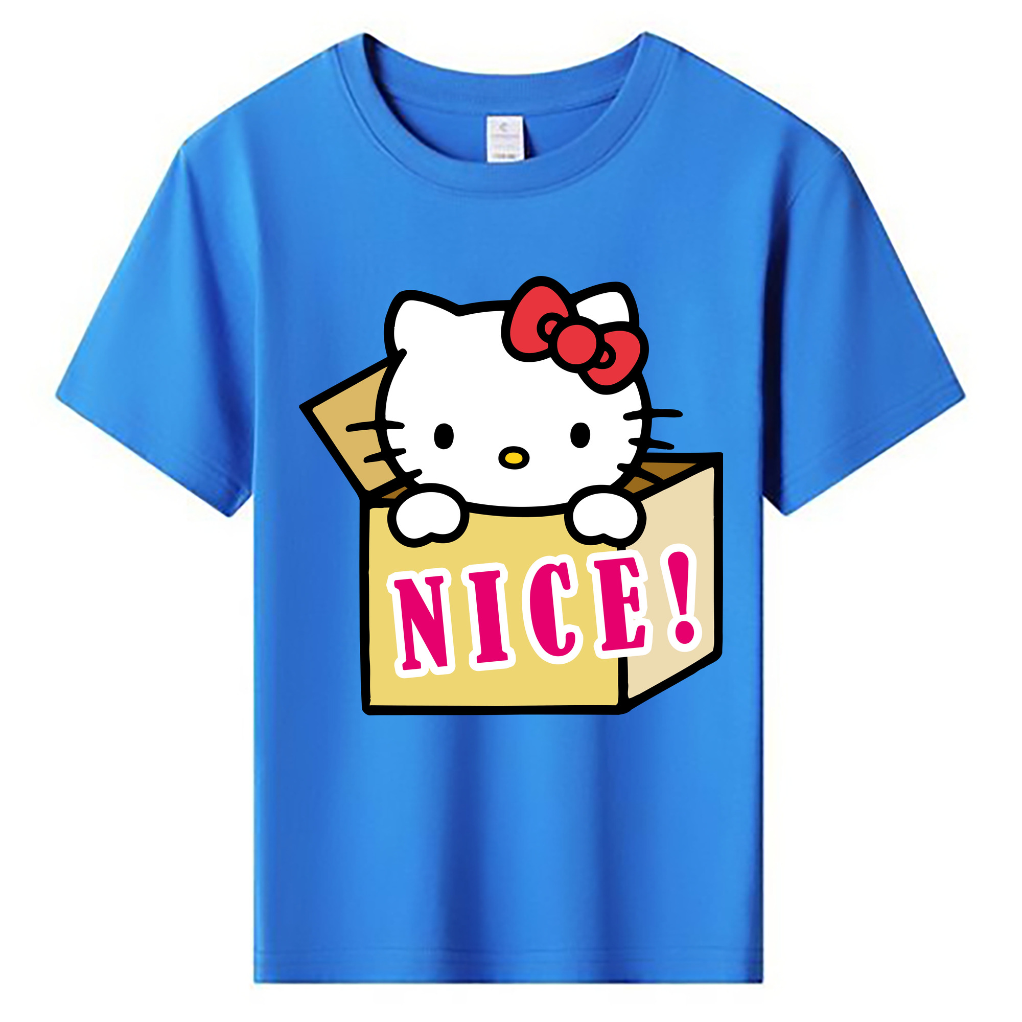 （画像用） Hello Kitty ハローキティ 綿100％キッズTシャツ（フロントプリント）